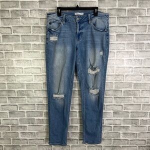 KanCan Maurices Distressed Skinny Jeans Womens Plus Size 14 Stretch 36 x 32 Mid